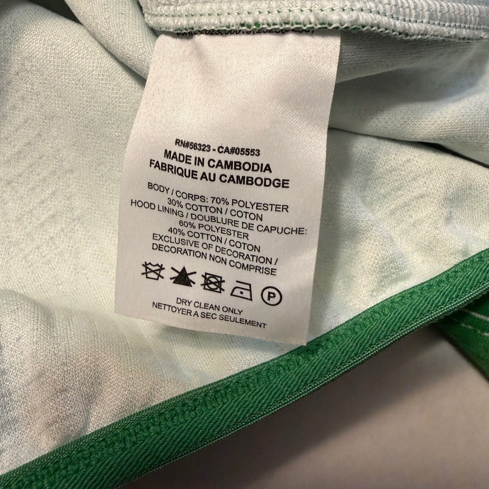 Nike x Off-White Engineered Hoodie Green White Striped Pullover Mens Medium RARE - Picture 8 of 9